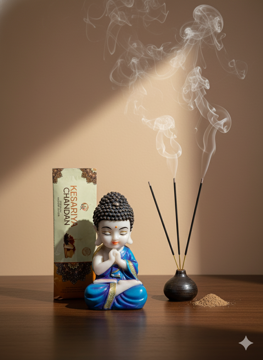 KESHARIYA CHANDAN PREMIUM INCENSE STICK (AGARBATII)