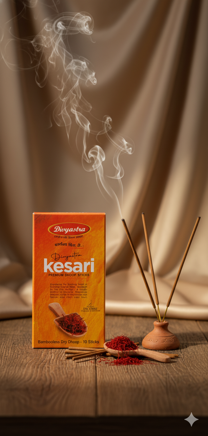 KESARI PREMIUM DHOOP STICK BAMBOOLESS 10 STICKS