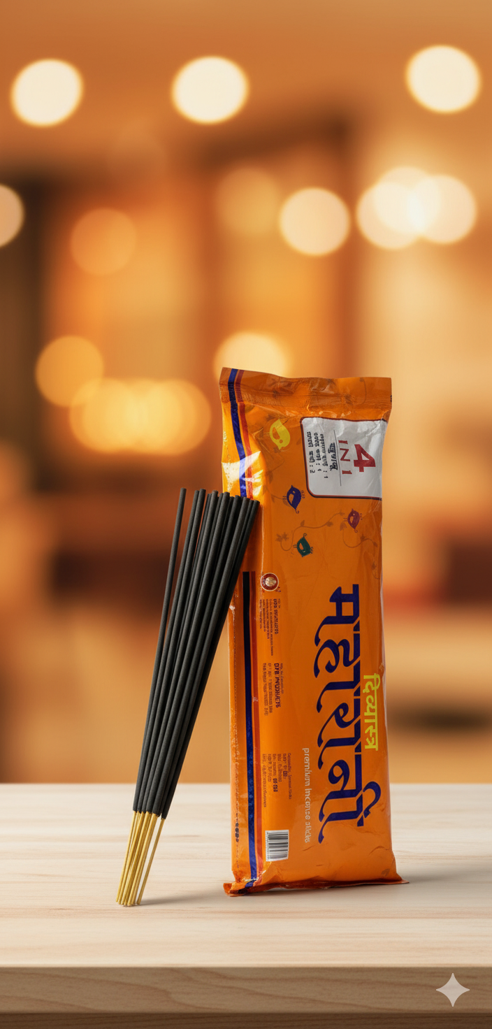 Divyasstraa MAHARANI 4 in one Premium Incense Sticks ( Flora Stick + White Stick + Black Stick)