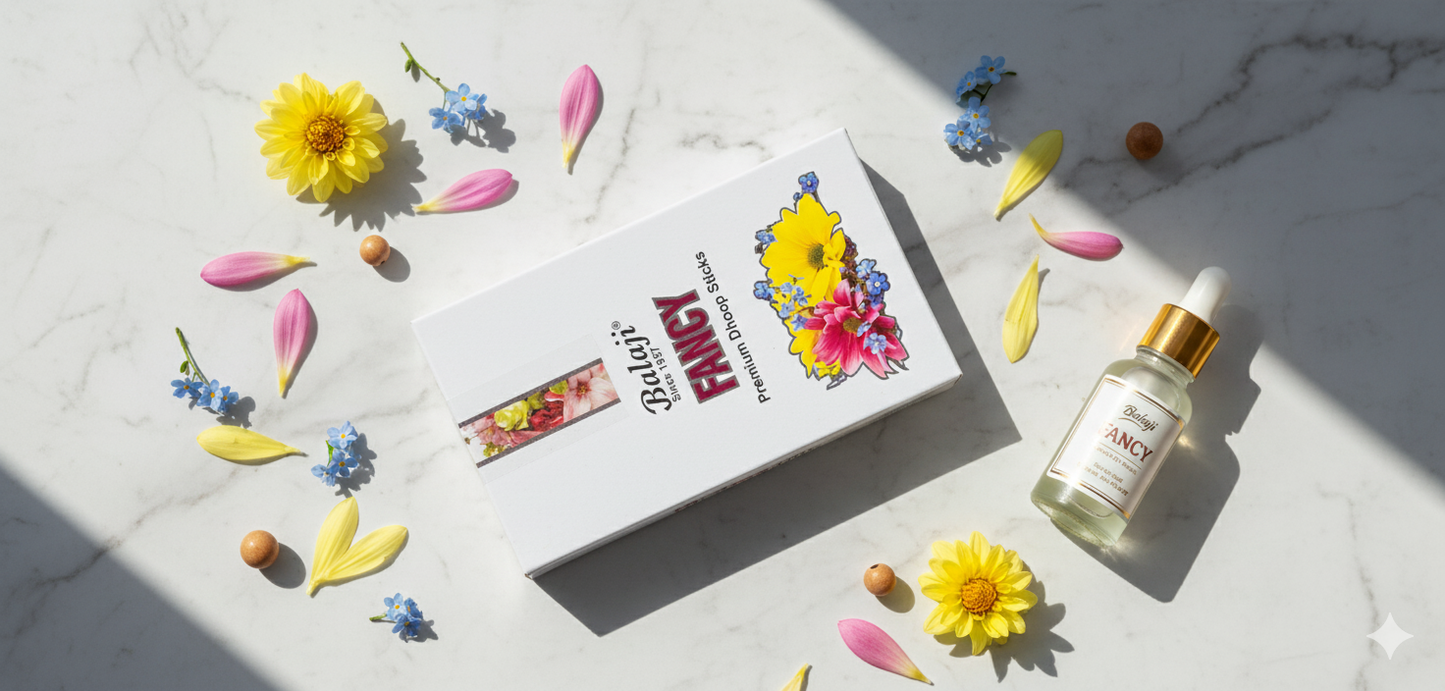 Balaji Fancy Bambooless Premium Incense Sticks – Long Lasting Floral & Sweet Aroma for Puja, Meditation & Home | Devatrii - DEVATRII INCENSE