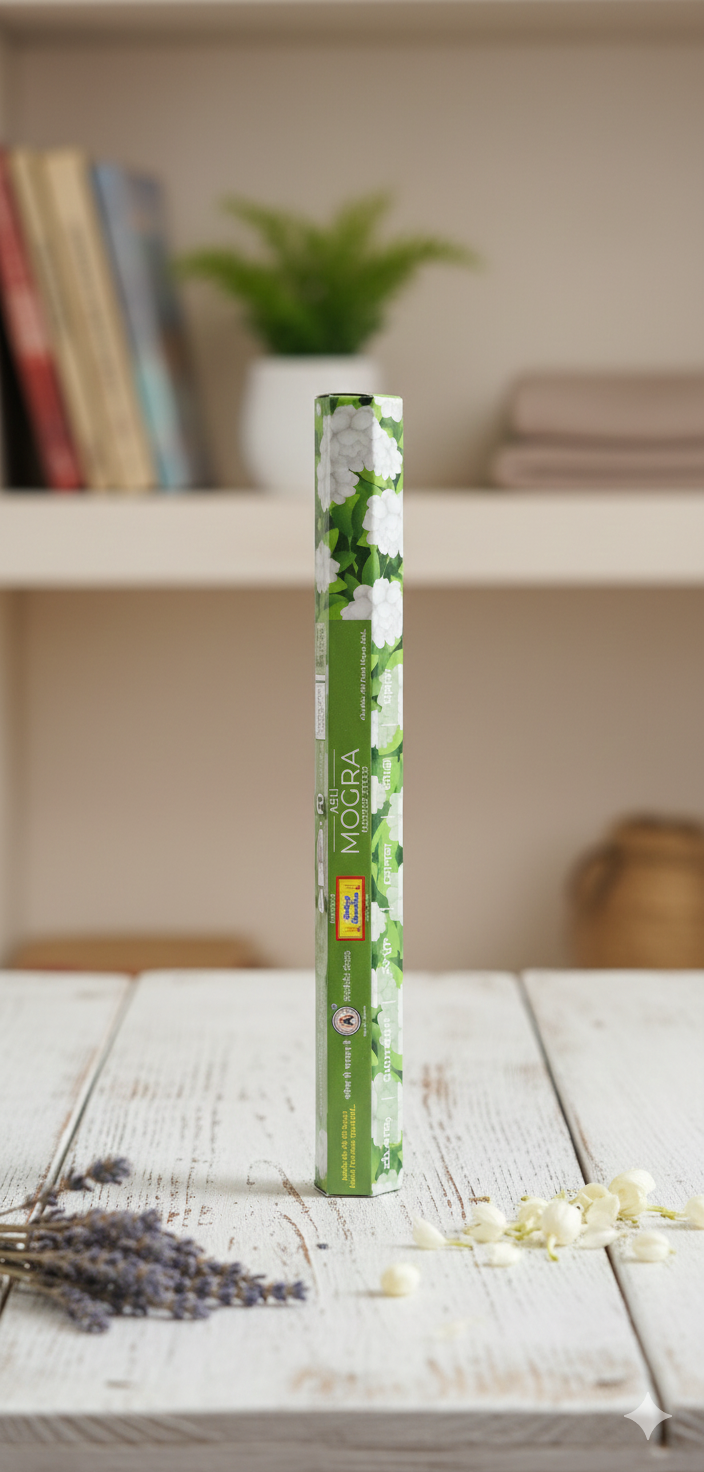 Balaji Darshan Mogra Flower – Divine Fragrance Incense for Meditation, Pooja & Positive Energy | Devatrii Incense - DEVATRII INCENSE