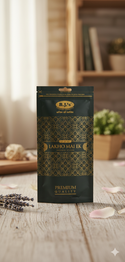 BJ Lakho Main Ek Premium Fragrance Incense – Long-Lasting Divine Aroma (Zipper Pack) | Devatrii Agarbatti - DEVATRII INCENSE