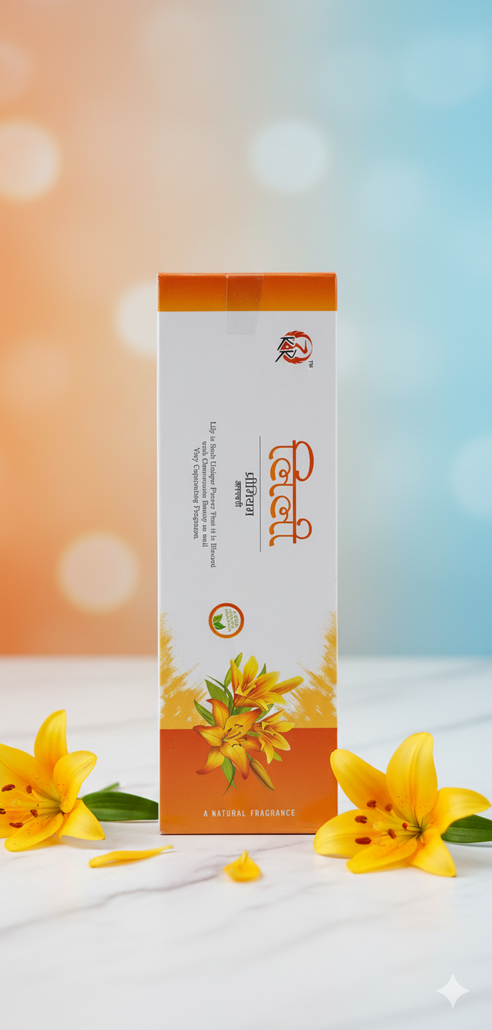 Lily Flower Premium Incense Sticks – Long-Lasting Floral Aroma | Devatrii Natural Agarbatti - DEVATRII INCENSE