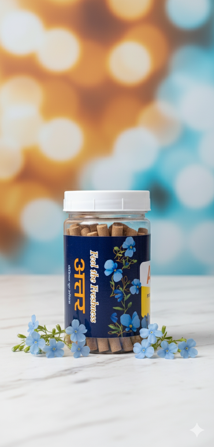 Balaji Attar Flavour Premium Bambooless Incense Sticks Jar (100 gms) | Long-Lasting Natural Aroma | Premium Home Fragrance | DEVATRII - DEVATRII INCENSE