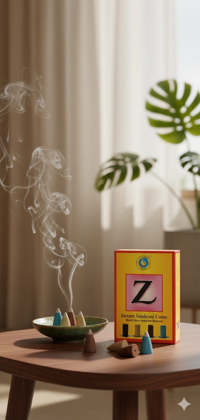 Z INSTANT SAMBRANI STICKS - MADE FROM IMPORTED BENZOIN 16 STICKS