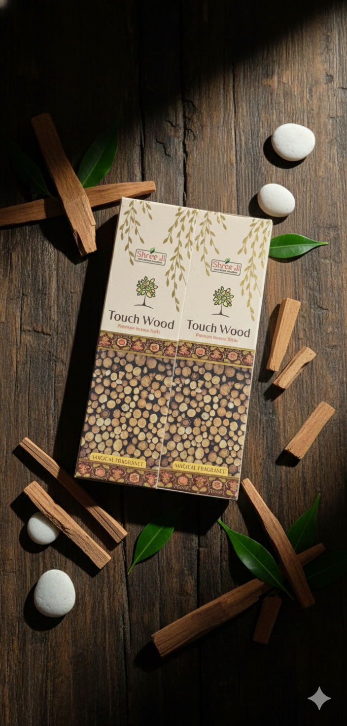 Sreeji Touch Wood Incense – Premium Devatrii Aromatic Sticks for Positivity & Relaxation - DEVATRII INCENSE