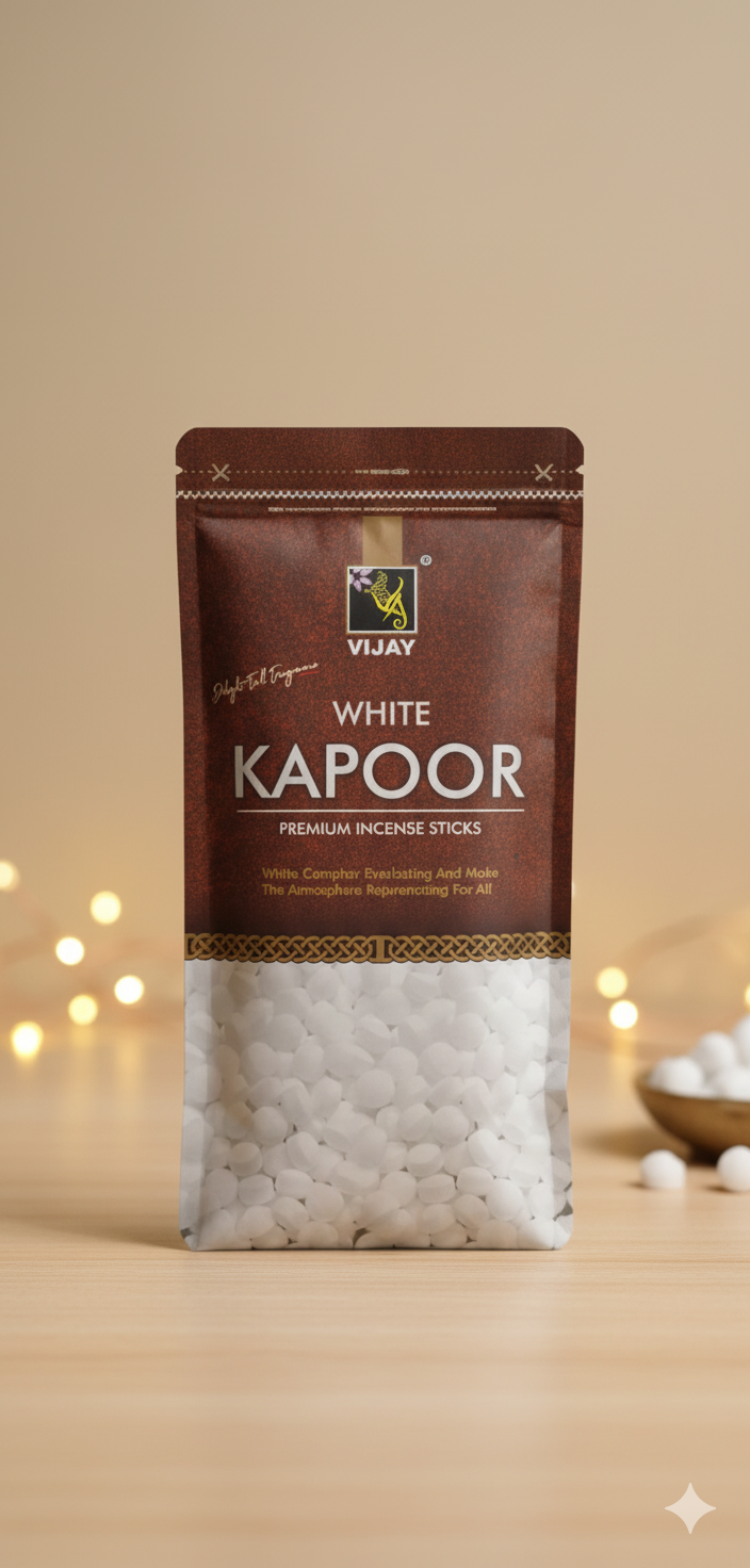 White Kapoor Incense Sticks – Strong Camphor Fragrance for Purification, Puja & Home Cleansing | Premium Devatrii Incense - DEVATRII INCENSE