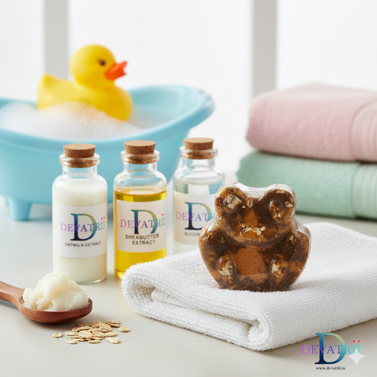 Gentle Glow Shea Butter & Oatmeal Soap – Safe for Kids & Adults -- Frog design Soap - DEVATRII INCENSE