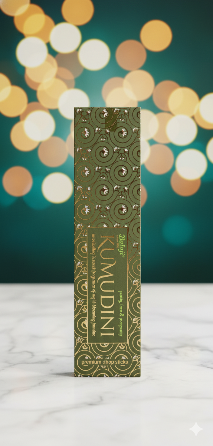 Kumudini Balaji Premium Incense Sticks – Long Lasting Natural Fragrance for Puja & Home | Devatrii - DEVATRII INCENSE