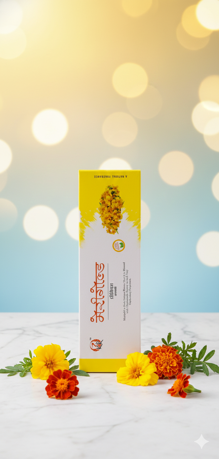 Marigold Flower Premium Incense Sticks – Fresh Festive Floral Aroma | Devatrii Natural Agarbatti - DEVATRII INCENSE