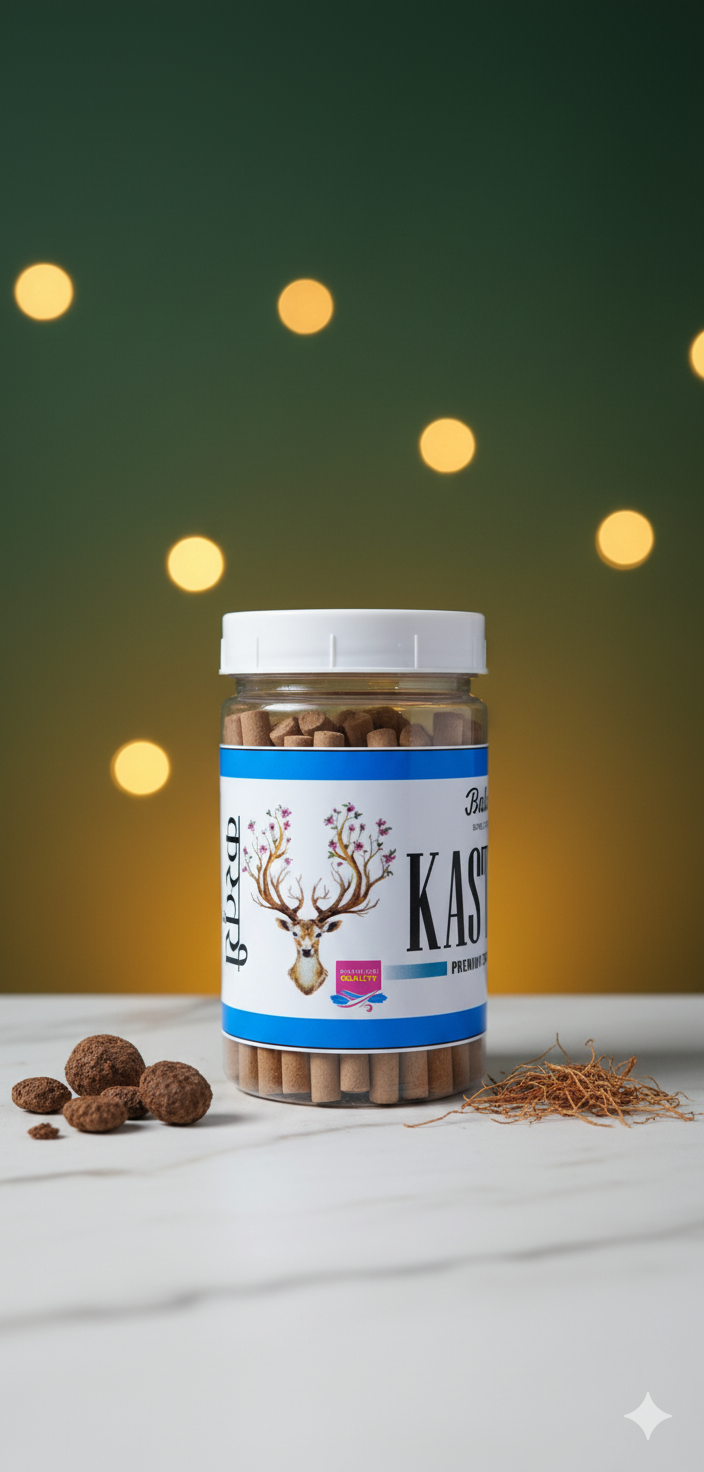 Balaji Kasturi Premium Bambooless Incense Sticks (100 gms) – Long Lasting Musk Fragrance for Puja, Meditation & Home | Devatrii - DEVATRII INCENSE