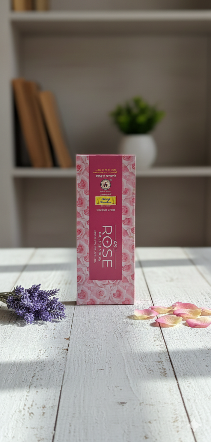 Balaji Darshan Rose -- Flower – Divine Fragrance Incense for Meditation, Pooja & Positive Energy | Devatrii Incense - DEVATRII INCENSE