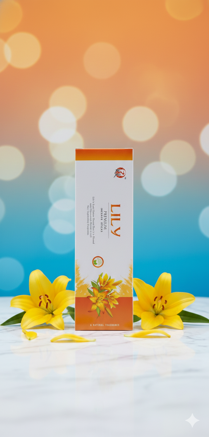 Lily Flower Premium Incense Sticks – Long-Lasting Floral Aroma | Devatrii Natural Agarbatti - DEVATRII INCENSE