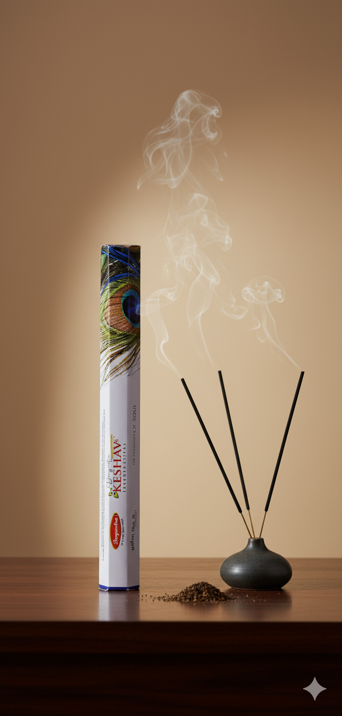 KESHAV PREMIUM INSENCE FLORA STICK (CHARCOAL FREE ) 12 BOX pack