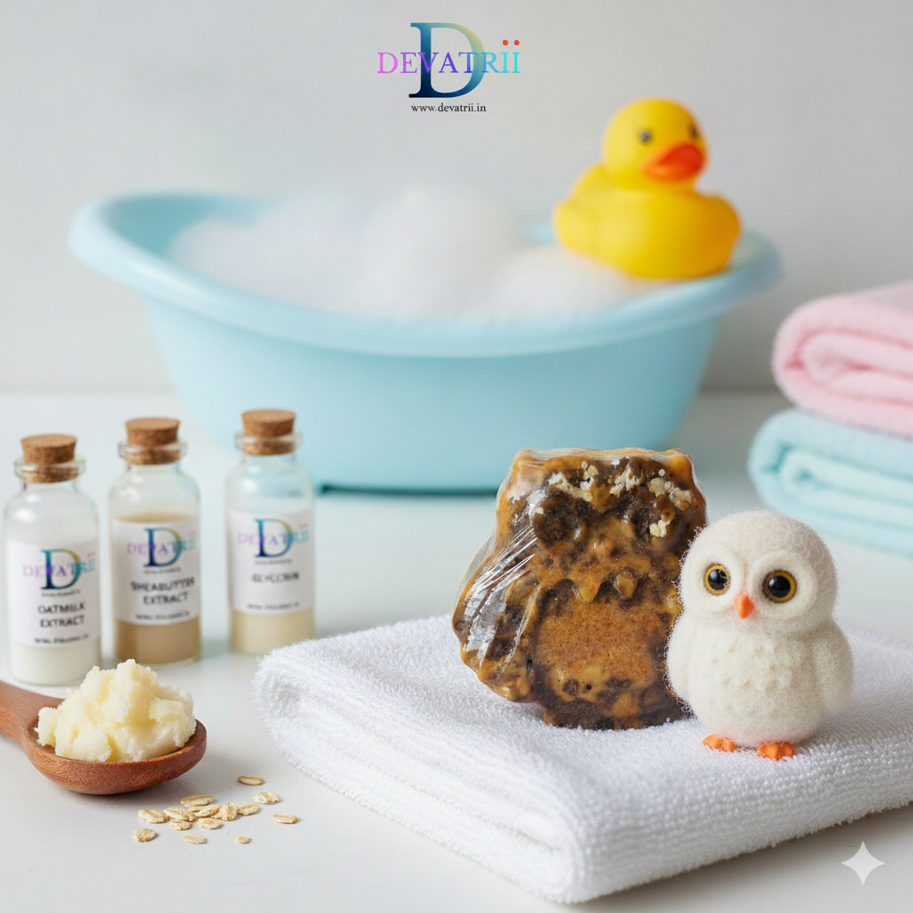 Gentle Glow Shea Butter & Oatmeal Soap – Safe for Kids & Adults -- Owl design - DEVATRII INCENSE