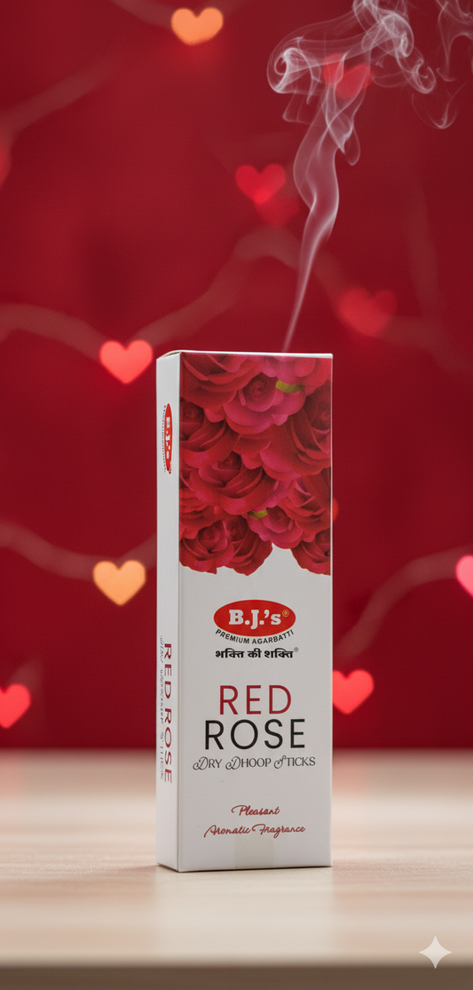 Red Rose Dry Dhoop Stick (Bamboo Less)