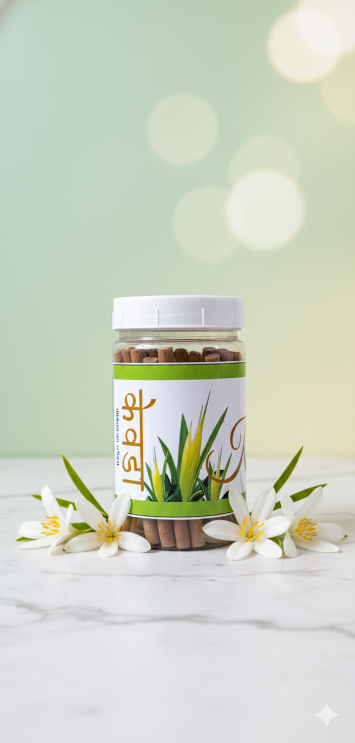 Balaji Kewda Premium Incense Sticks Jar (100 gms) – Long Lasting Natural Floral Fragrance for Puja, Meditation & Home | Devatrii - DEVATRII INCENSE